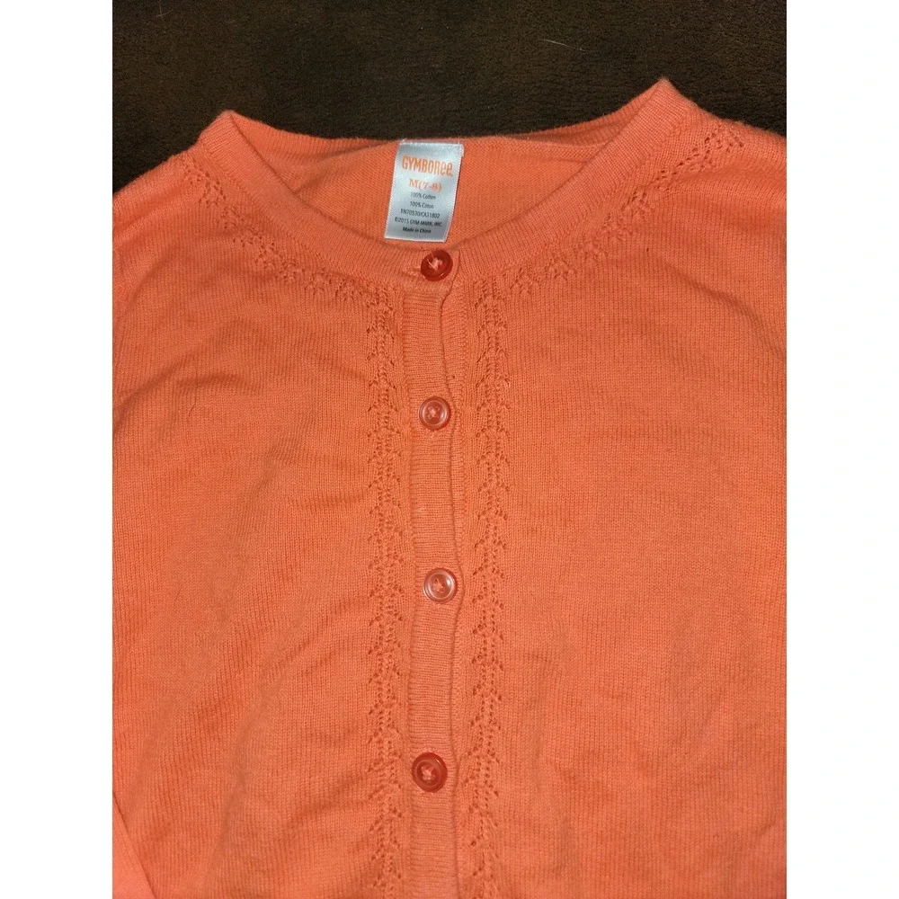 Gymboree cutie on the coast orange‎ sweater size 7 8